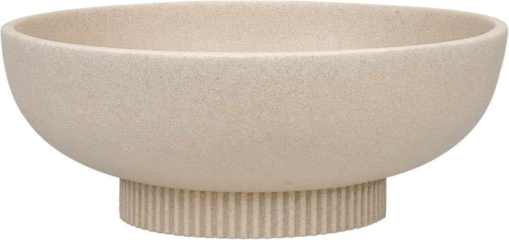 Large Resin Pedestal Decorative Bowl - Modern Handicraft Bowls Decor - Fruit Bowl Counter - Key Bowl Table,Artificial