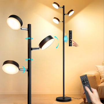Tree Floor Lamp - Modern Black Standing Lamp