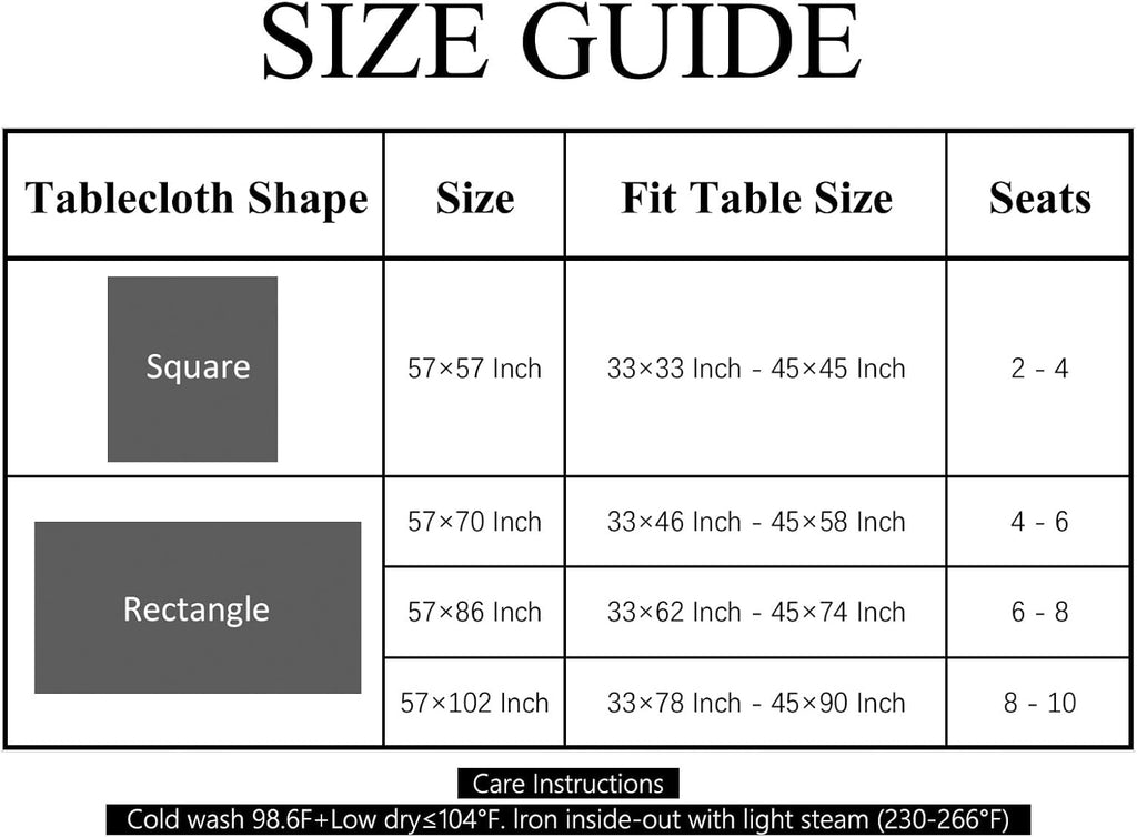 Elegant Damask Tablecloths, 57x70 Inch Vintage Floral Jacquard Table Cloth, Waterproof/Wrinkle Resis