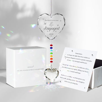 Engagement Gifts for Couples Crystal Suncatcher Ornaments