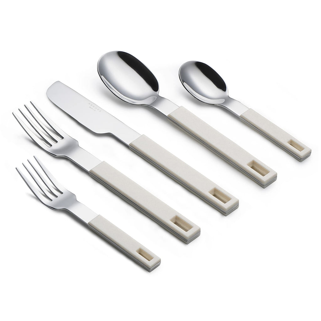 Silverware Set 20 Pieces Stainless Steel Cutlery Color Block Handle Modern Style Flatware - 4 x Dinner Knife; 4 x