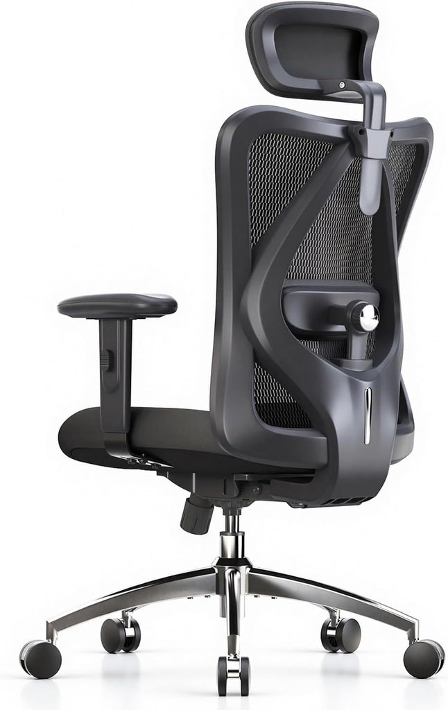 M18 Ergonomic, High Back Mesh Desk Chair with Adjustable Headrest & Lumbar Support, 330lbs Capacity Computer Chair