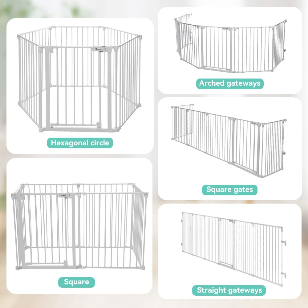 150" Baby Gate Extra Wide, Dog Gate Stairs Doorways