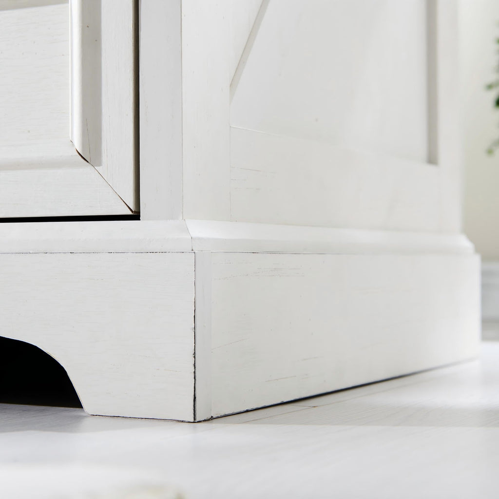 22" Farmhouse 3 Drawer, Off White