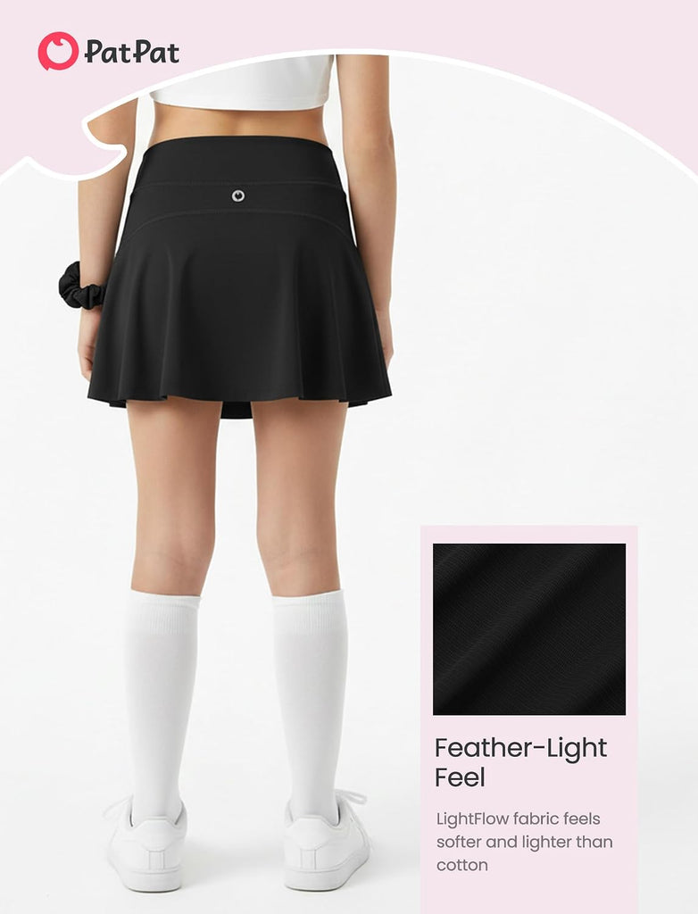 Girls Tennis Skirt Athletic Skort with Shorts & Pocket