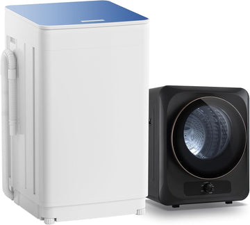 Portable Washer and Dryer Combo Set, 18 lbs Fully Automatic Washing Machine, 1.5CuFt Portable Dryers, Compact Washer