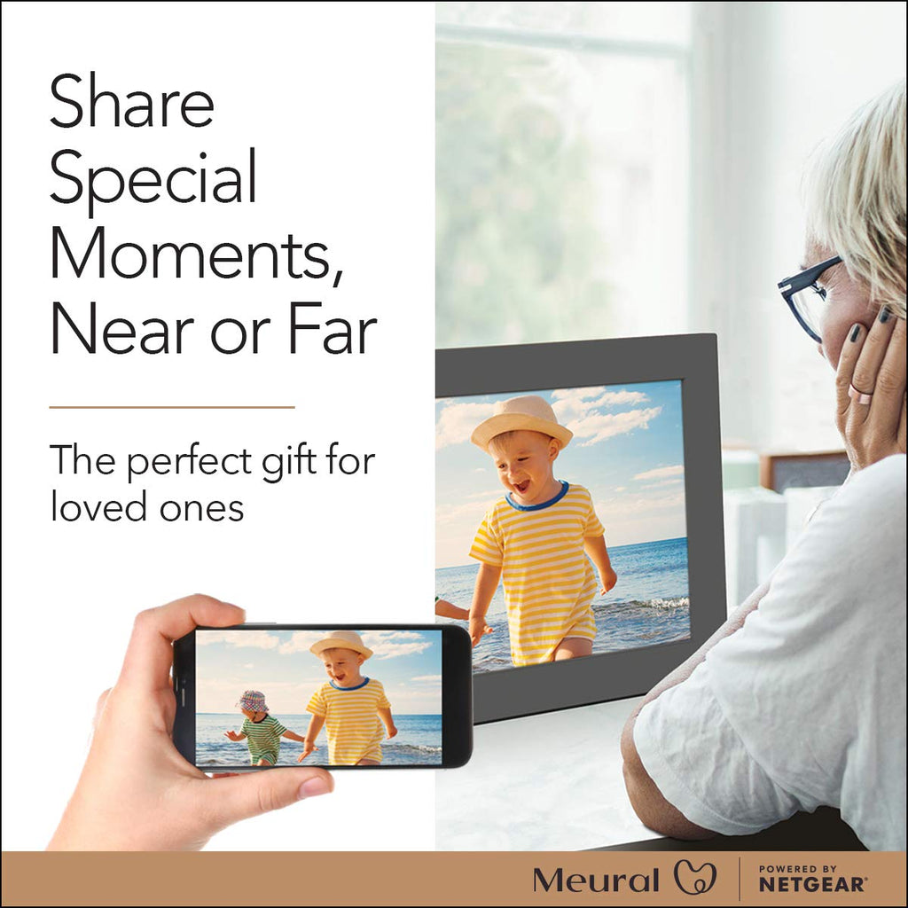 Meural Digital Photo Frame with WiFi 13.5"x7.5" Send NFTs, Pictures, and Videos with Meural App, Smart Frame Includes