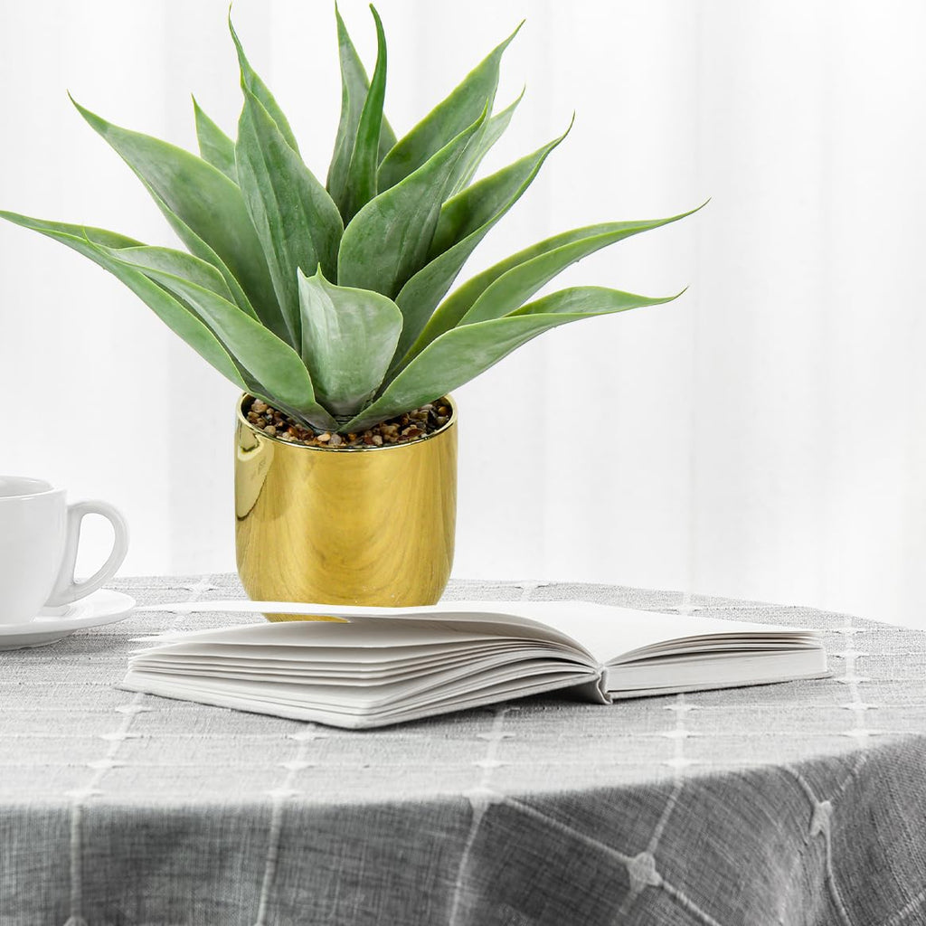 Large Faux Agave Plant 13" Artificial Aloe Vera Plants Fake Succulent Plants in Pot Realistic Agave Plant Artificial