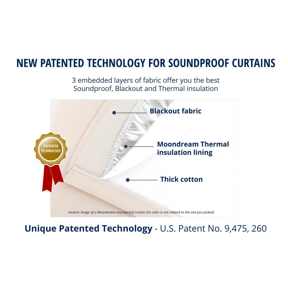 DecibelControlTM 3-in-1 Soundproof Curtain | Noise Reduction | Thermal Insulation | 100% Blackout | Patented