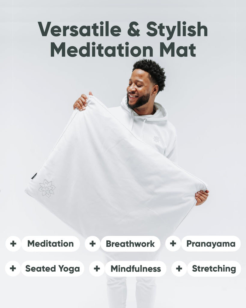 Zabuton Meditation Mat - Cotton Filled Yoga and Meditation Pad - Zabuton Meditation Cushion for Kneeling and Sitting