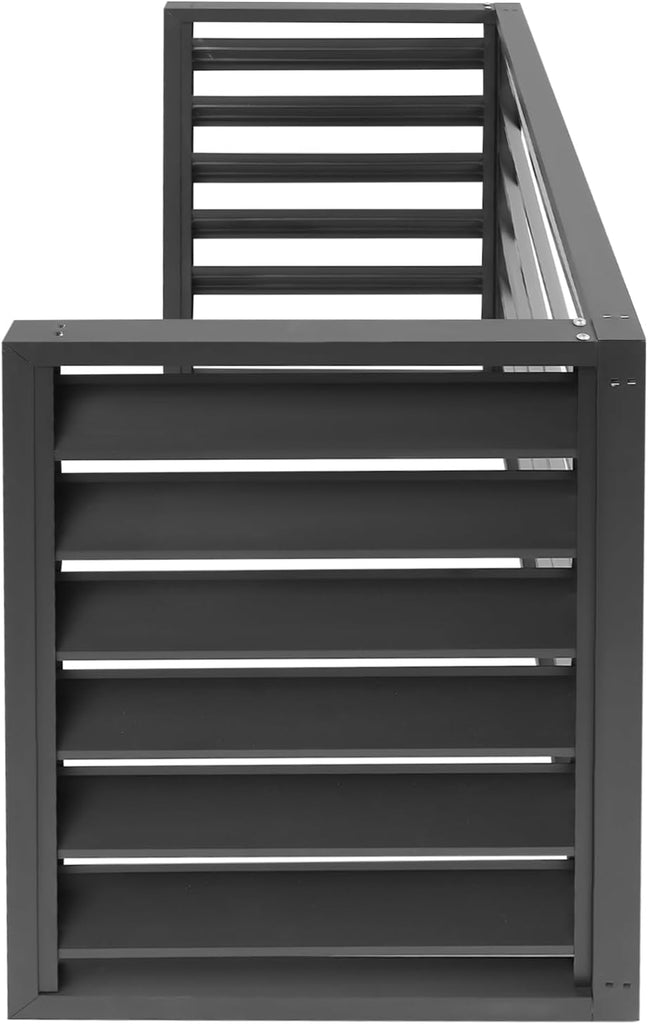 Air Conditioner Fence Screen, Aluminum Outdoor AC Cover Privacy Panel, 39.4 x 19.7 x 27.6 in Air Conditioner