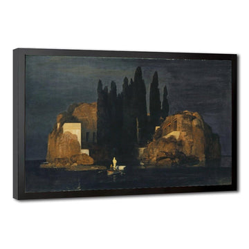 Arnold Bocklin Isle of Dead Canvas Wall Art, Symbolism Oil Painting Print, Vintage Gothic Fine Poster Bedroom Office
