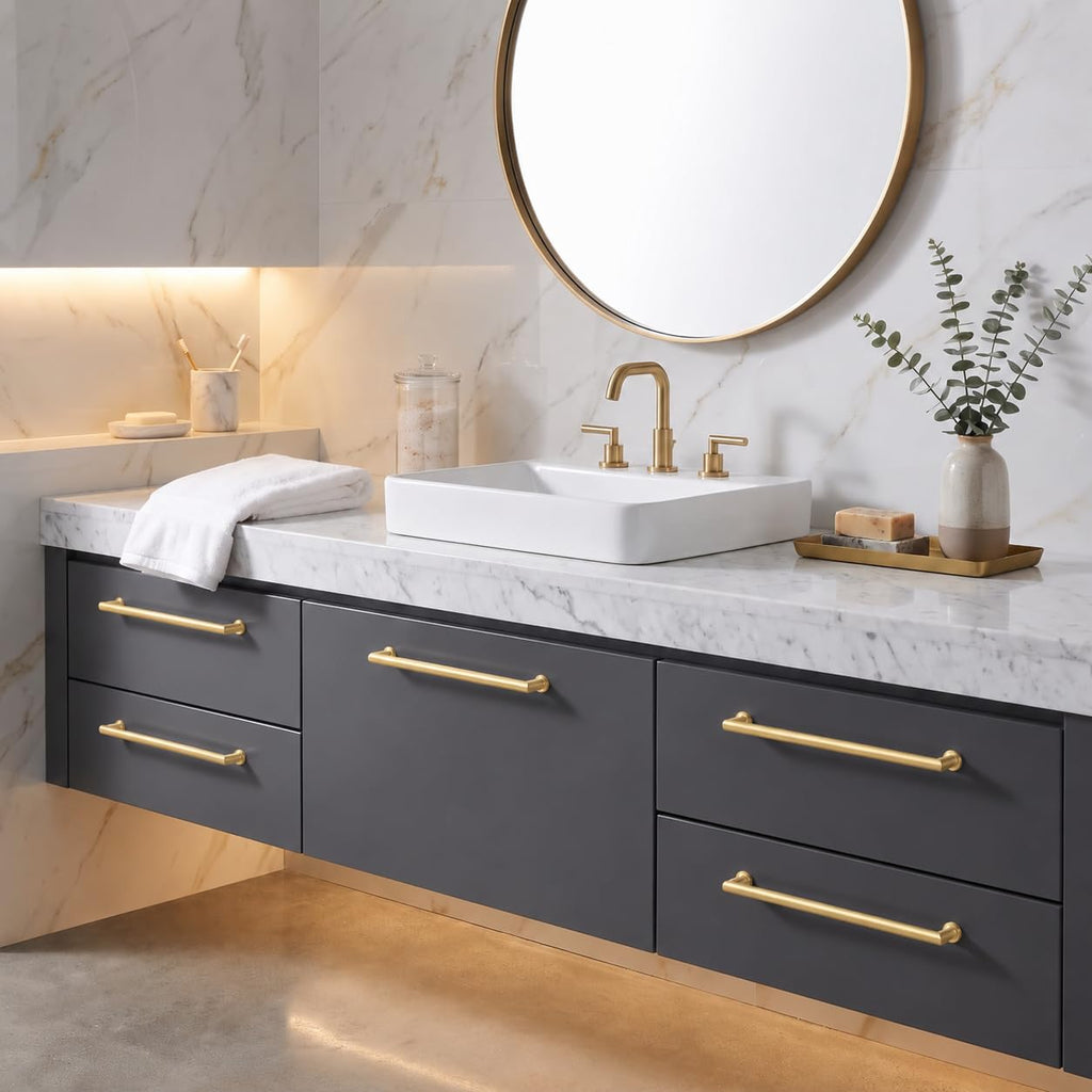 Appliance Handle Pull 18-Inch(457mm) Brushed Gold Cabinet Pulls,Gold Handles Cabinets, Cupboards, Drawers