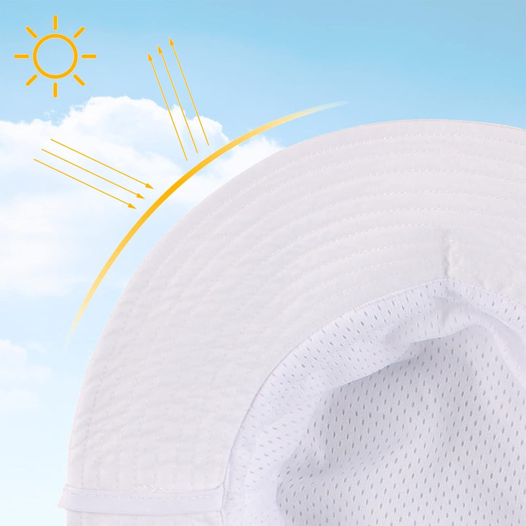 Summer Baby Sun Hat for Boys Girls UPF 50+ Wide Brim Toddle Bucket Hat Adjustable Baby Beach Cap 0-8 Years