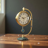 Quartz Movement Brass Mantel Clock with Long Power Reserve