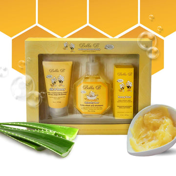 3-Piece Baby Bath Gift Set- Baby Shower Gifts - Baby Body Wash - Baby Lotion - Organic Diaper Rash Cream - Baby Body