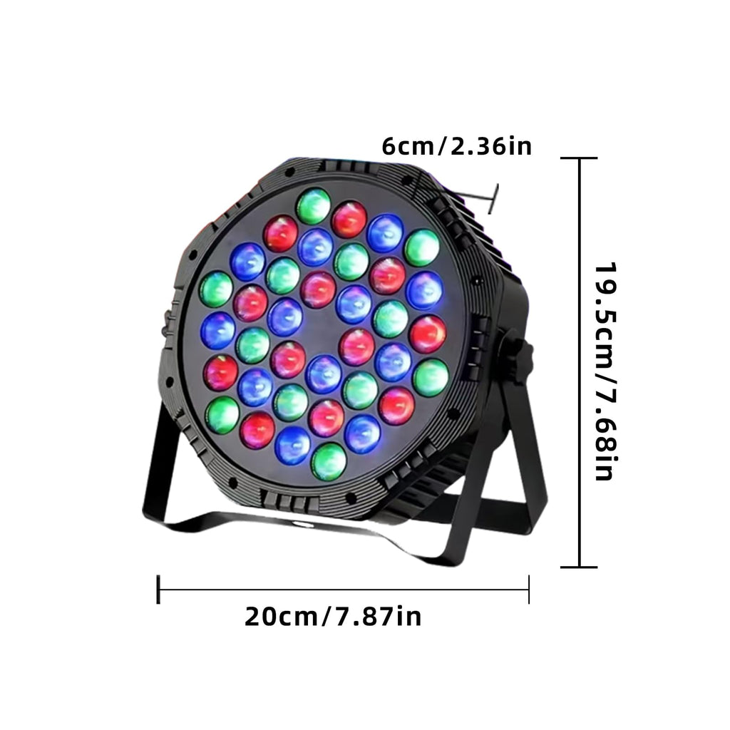 2-Pack LED Par Lights DJ Stage Light for Parties