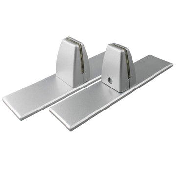 2 Pcs Sneeze Guard Clamp, Bracket Sneeze Guard Shield Base for Countertops, Stick On Heavy Duty Auminum Partition