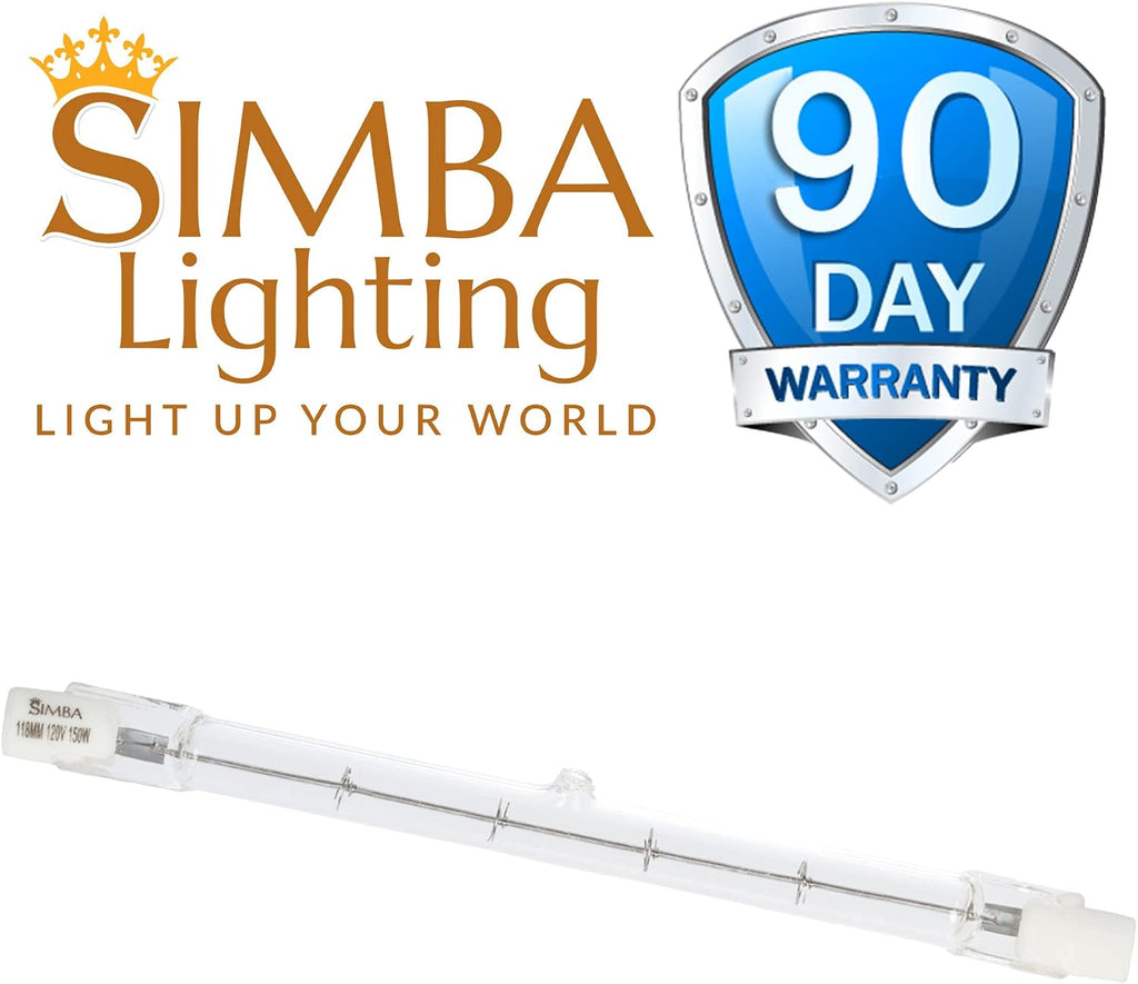 Halogen R7S 118mm T3 500W Dimmable 7500lm 120V 2700K, 5 Pack