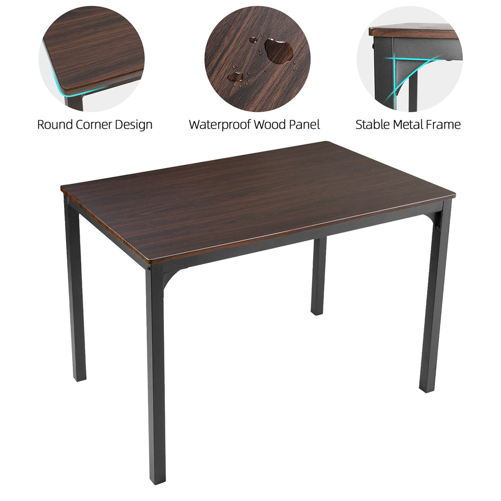 Dining Room Table Set 43 Inch Kitchen Table Set with 2 Chairs and Bench, Dining Room Table Set for 4 Home, Kitchen