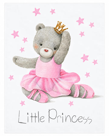 Ballerina Teddy Bear Fabric Panel for Quilting, 30x40 in