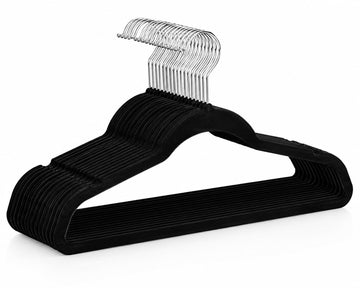 Premium 20 Pack - Ultra Thin No Slip Velvet Suit Swivel Hangers - 21" Extra Wide Strong Velvet Hangers - Space Saving