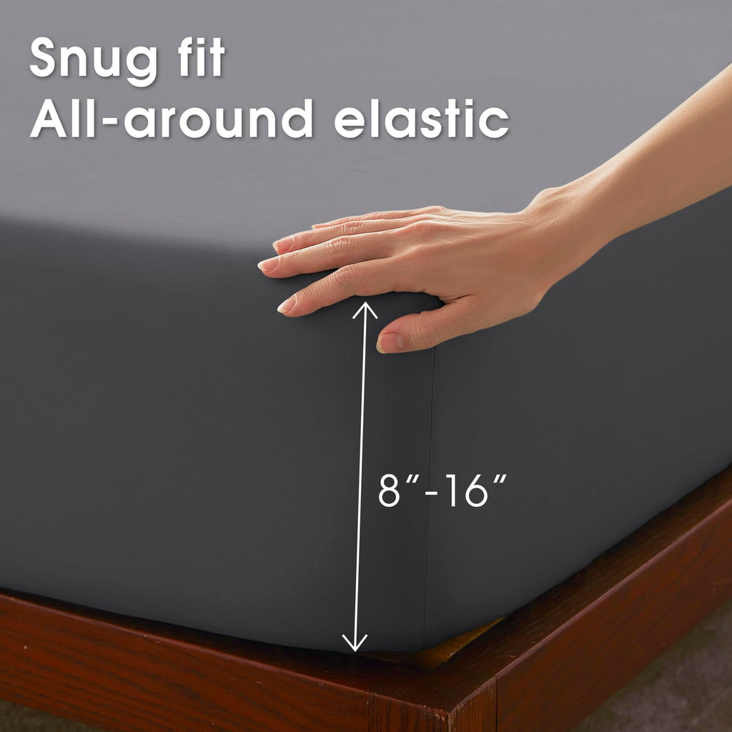 King Size 4 Piece Sheet Set - Comfy Breathable & Cooling Bed Sheets Set, Soft and Wrinkle Free, Deep Pockets, Easy &