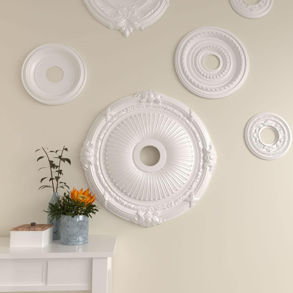 Heaton Ceiling Medallion 27 1/2"OD x 3 7/8"ID x 2 1/4"P (Fits Canopies up to 6 1/2") Factory Primed