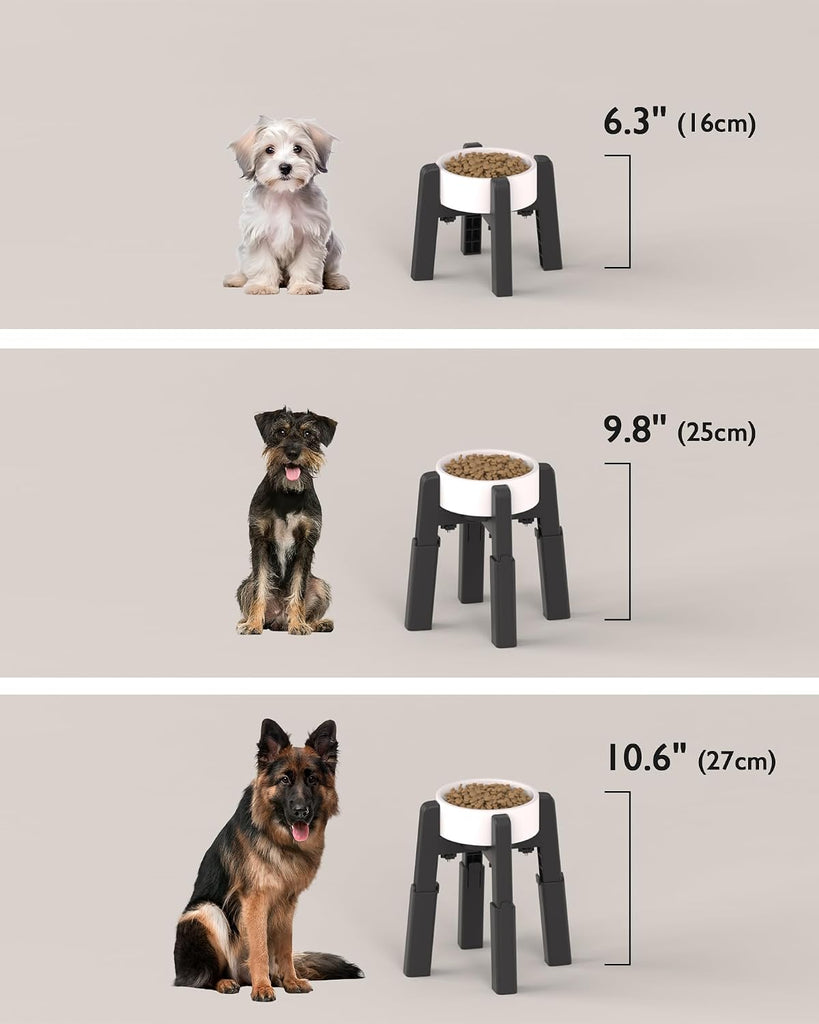 Dog Bowl Stand with Adjustable Height and Width [Stand Only]