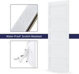 Double 30" x 84" White Barn Door with 10FT Sliding Door Hardware Kit Included, Assemblely Needed, Wa