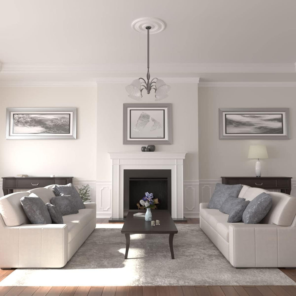 Jefferson Ceiling Medallion, 26 1/2"OD x 3 5/8"ID x 1 1/2"P (Fits Canopies up to 5"), Factory Primed