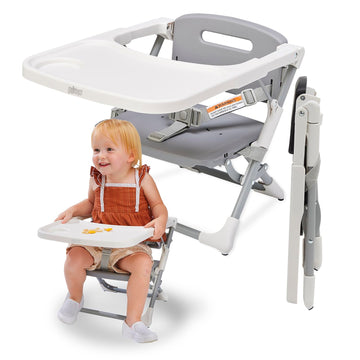 Baby SproutSeat Booster Seat Chair - Portable Folding Design, Travel Baby Beach Essentials, with 3-Point Safety
