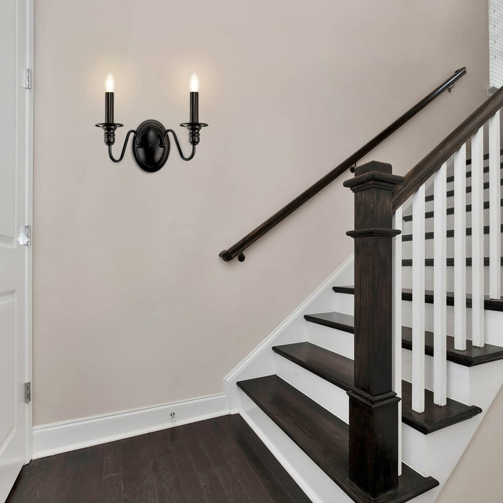 Farmhouse Black Candle Sconce, Modern Sconces Wall Lighting