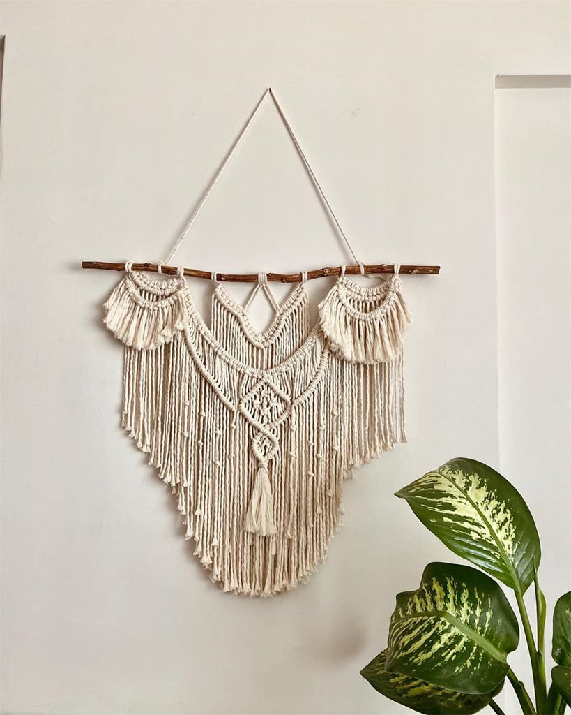 Large Macrame Wall Hanging Natural Driftwood Macrame Tapestry Above Headboard Boho Home Decor Living Room Apartment