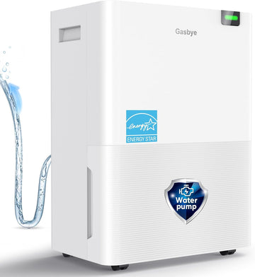 Energy Star 2026 Dehumidifier with [𝗥𝗲𝗽𝗹𝗮𝗰𝗲𝗮𝗯𝗹𝗲 Pump] for Basement - [44dB Quiet, Easy to Clean & Clog