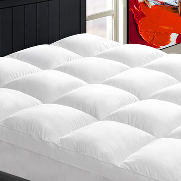 Queen Mattress Topper for Back Pain, Thick Mattress Pad Cover | Plush Pillow Top Mattress Topper, Breathable Soft Bed