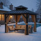 10x10 ft Double Roof Hardtop Gazebo