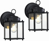 Outdoor Wall Sconce, Exterior Wall Lighting Fixtures with Clear Glass, Front Porch Lighting