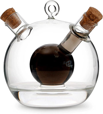 2 in 1 Oil and Vinegar Dispenser Cruet Bottle, Kitchen Supplies Glass Olive Oil and Balsamic Vinegar Cruet Bottle