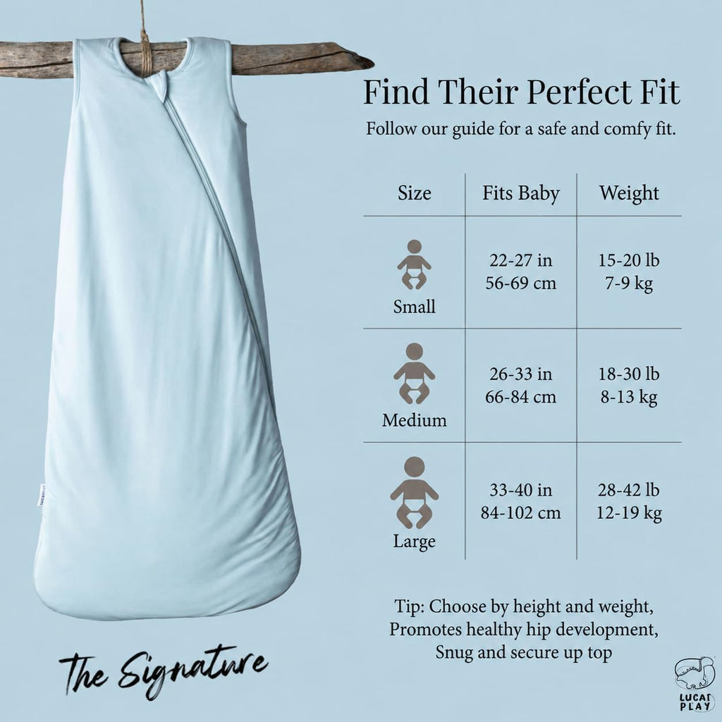 The Signature Bamboo Baby Sleep Sack | Wearable Blanket, TOG 1.0 OEKO-TEX Certified