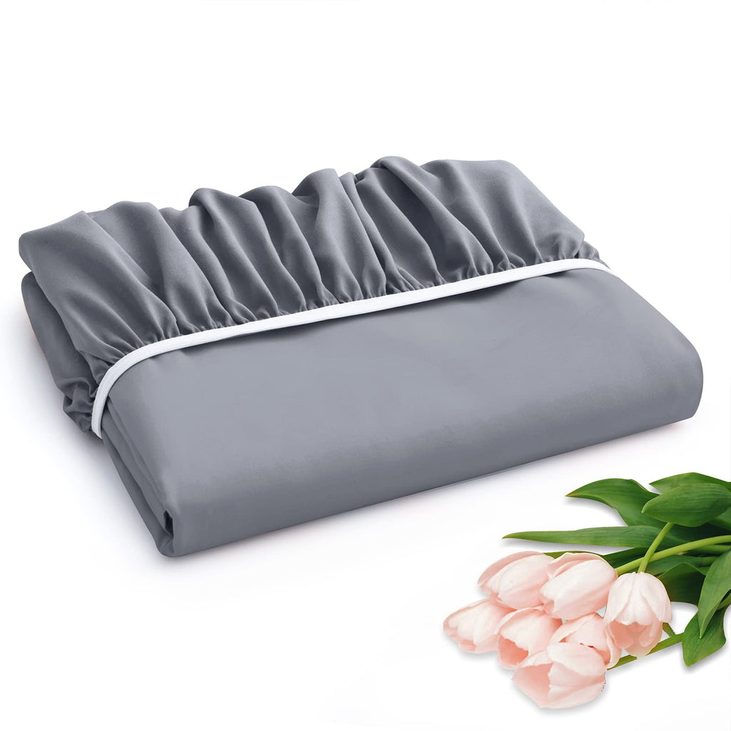 Extra Deep Pocket Queen Fitted Sheet Only, Silver Grey