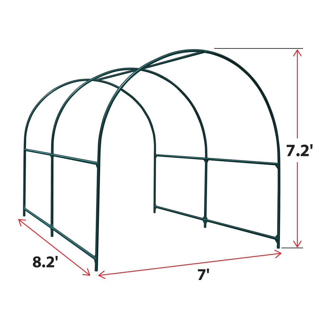 Steel Garden Arch Metal Garden Arch Multi-Size Climbing Plants Arch Arbor (8.2'x 7' x 7.2')