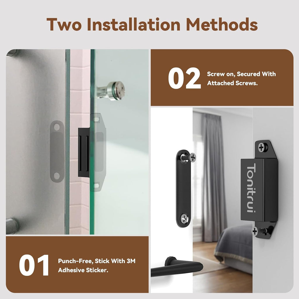 Cabinet Door Magnet, Flat Bottom Cabinet Magnetic Catch with Adhesive, Easy to Install,Only Takes 1 Minute,35lb