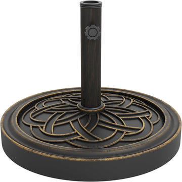Patio Umbrella Base, 26.5lb Capacity Heavy Duty Design with Adjustable Pole Adapter Fits 1.5" to 2.1" Poles for