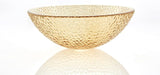 Pearl Series Glass Vessel Sink In Gold Top Raindrop Mount Sinks Above Countertop | Vanity Countertop Sink Bowl with