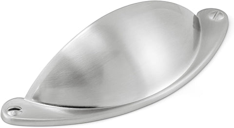 10 Pack | 2.5 Inch Drawer Pulls Satin Nickel Cabinet Pulls and Cup Pulls for Drawers | Bathroom Kitchen Handles for