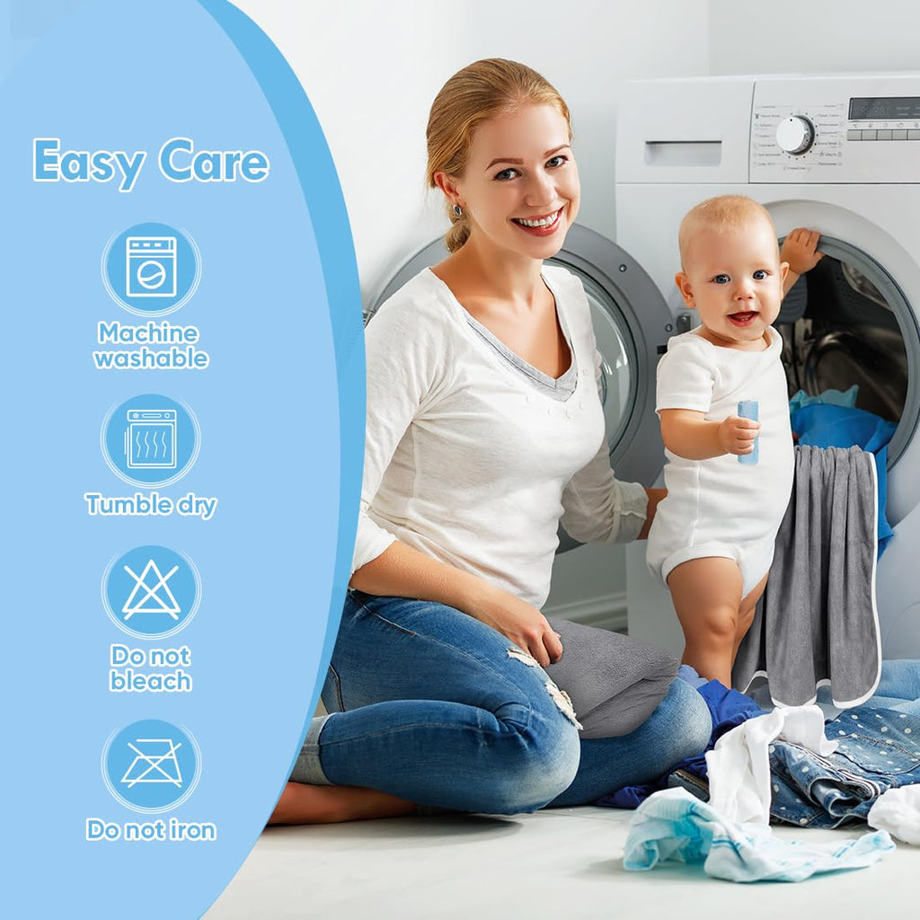 6 Pack Baby Hooded Towel 30 x 30 Inch Super Soft Bath Towel with Hood for Babies, Infant, Newborn Essential - Ideal