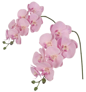 34.3" Pink Orchid Artificial, Real Touch Fake Orchid Latex Pink Phalaenopsis Branches Party Wedding Bridal Shower