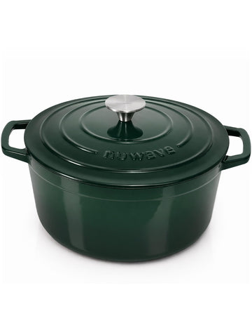 6QT Cast Iron Dutch Oven Pot with Lid, Heavy Duty 7-Layer Enamel