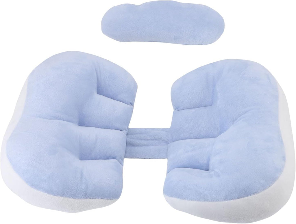U Shaped Pregnancy Pillow for Side Sleepers - Full Body Maternity Pillow with Back Support - 100% Cotton Soft Machine